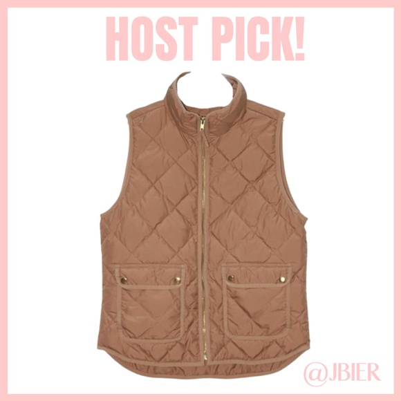 J. Crew Jackets & Blazers - J Crew Mercantile Quilted Vest - Beige/Tan